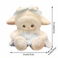 thumbnail image 3 of Adorable Plush Sheep Toy Stuffed Animal Soft Cuddly Doll for Kids Cute Realistic Animal Plushie Decorative Pillow for Birthday Festival Gift Party Favors Home Decor, 3 of 9