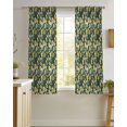 thumbnail image 4 of Vintage Flower Sheer Curtains 39 Inch Length 2 Panels Set for Living Room/Bedroom, Green Spring Floral Leaves Pastoral Birds Plants Kitchen Curtains Grommet Curtains Window Treatments 27.5"x39"x2, 4 of 7