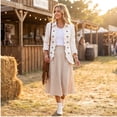 thumbnail image 6 of Womens Floral Textured Jackets Vintage Long Sleeve Button Down Ruffle Trim Fashion Tops, 6 of 7