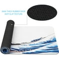 thumbnail image 2 of 31.4"x11.8"Extended Large Gaming Mouse Pad,XL Large Non-Slip Rubber Base Mousepad with Stitched Edges,Waterproof Keyboard Mouse Mat Desk Pad,Japanese Sea Wave, White and Blue Tones, 2 of 6