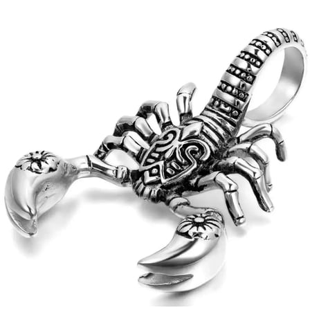 GKNET Mens Scorpio Zodiac Scorpion Pendant Necklace Stainless Steel Jewelry-default
