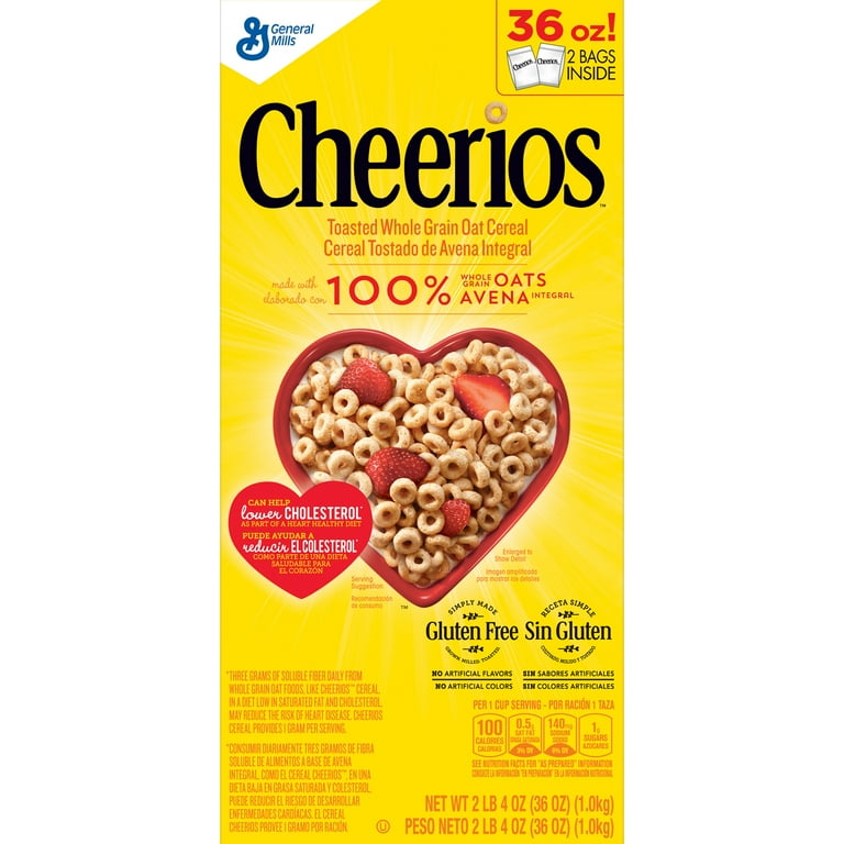 Cheerios Cereal 36 oz. Box - Walmart.com