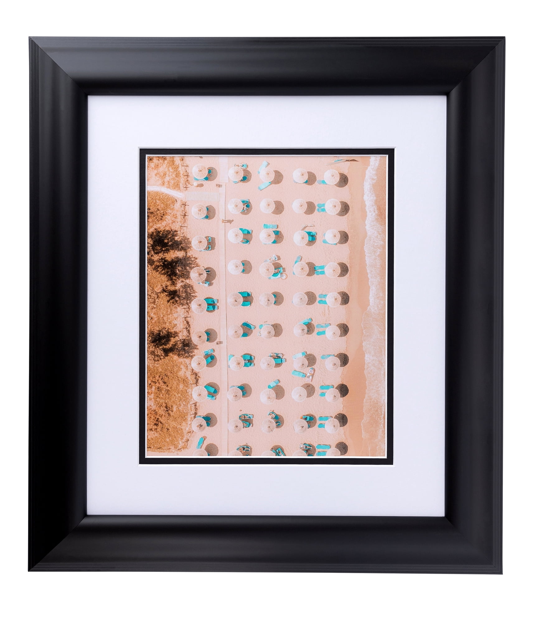 ArtToFrames 18x24 Inch Satin Black Reverse Step Picture Frame, This Black Wood Poster Frame is Great for Your Art or Photos, Comes with 060 Plexi Glass (1419)
