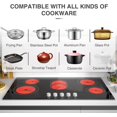 thumbnail image 2 of VBGK Electric Cooktop 36 inch 5 Burner Infrared Cooktop, Electric Stovetop 8600W Built-in Hot Plate for Cooking,99 Minutes Timer Electric Ceramic Cooktop 220v without Plug Compatible with All Cookware, 2 of 7