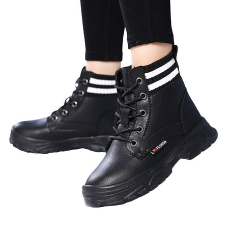 

RUICUW Children Shoes Comfortable Soft Soled Flat Short Boots Fashionable Outdoor Warm Short Boots 9.5-10 Years