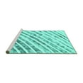 thumbnail image 2 of Ahgly Company Machine Washable Indoor Square Abstract Turquoise Blue Modern Area Rugs, 5' Square, 2 of 4