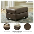 thumbnail image 3 of Signature Design by Ashley Bladen Faux Leatehr Ottoman, Brown, 3 of 6