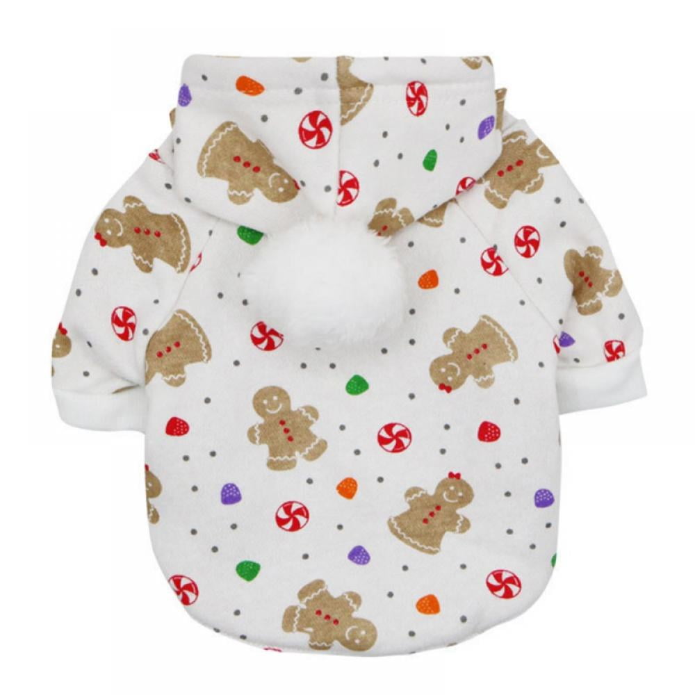 Christmas Cute Fleece Dog Jacket Small Dogs Yorkie Winter Coat Soft