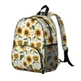 thumbnail image 2 of Sunflower and Seed Cream Pattern Backpack for School, Cute School Bag with Adjustable Shoulder Straps and Padded Back, 13.8"x11.4"x6", 2 of 5