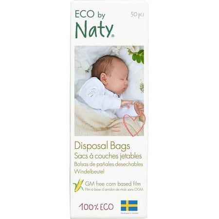 Naty by Nature Babycare Biodegradable Diaper Disposal Bags, 15 Boxes of 50 (750
