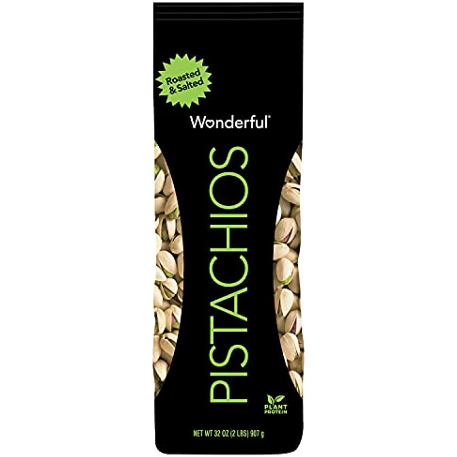 Wonderful Pistachios, Roasted And Salted Nuts, 32 Ounce
