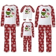thumbnail image 1 of Conjuntos de pijamas navideños familiares a juego Grinch 2024, pijama de Grinch con parte superior y pantalones de pijama a cuadros, pijama de Grinch para niños y adultos para la familia, 18 Meses, 1 of 4