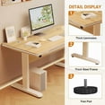 thumbnail image 4 of Gaming Desk Computer Writing Table for Home Office Student Art Modern Simple Style with T-Shaped Metal Bracket PC Wood Suitable for Offices&Bedrooms, 4 of 14