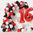thumbnail image 4 of 40 Inch Red Large Numbers Balloons Number 16 Digital 16 Helium Balloons, Foil Mylar Big Number Balloons for Birthday Party Anniversary Supplies Decorations, 4 of 12