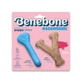thumbnail image 1 of Benebone Essentials Puppy, 2-Pack Rubber and Bacon Wishbone, 1 of 9