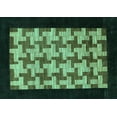 thumbnail image 1 of Ahgly Company Indoor Rectangle Abstract Turquoise Blue Modern Area Rugs, 7' x 10', 1 of 4