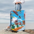 thumbnail image 3 of Lsque Mario Printed Luggage Cover, Travel Luggage Protector,Scratch and Dirt Resistant, Fits 18-32 Inch Luggage - Large, 3 of 9