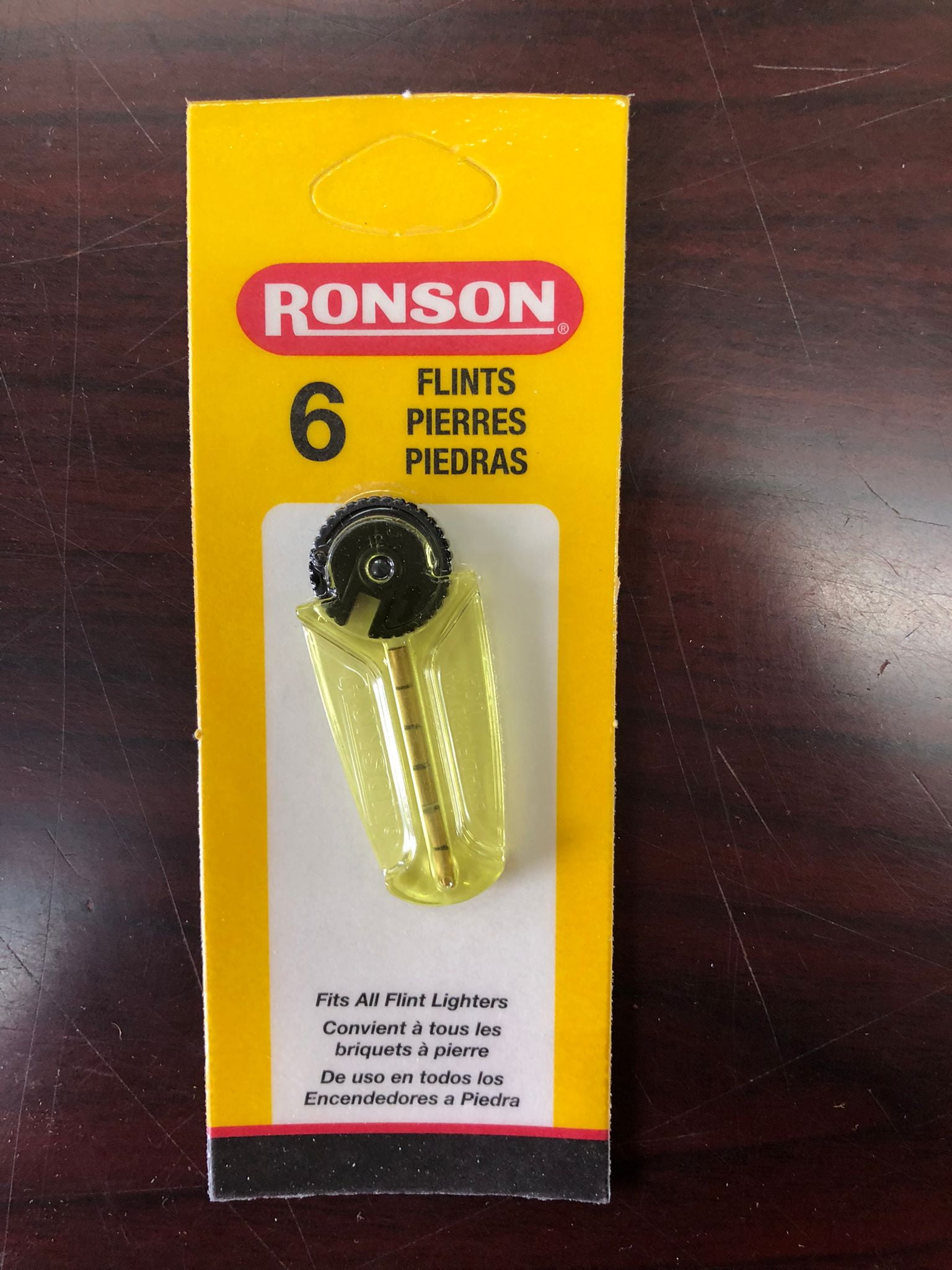 RONSON Flints for Lighters 6 Flints in 1 Card