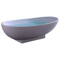 Barclay RTOVN70-OF-WH 70"; Resin Oval Tub without Faucet Holes