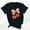 Black, variant on Rezuofi 1 Pcs Women's Graphic Vintage Tees Cherry Bow Letter Print Round Neck T Shirt Casual Summer Short Sleeve Trendy Tops