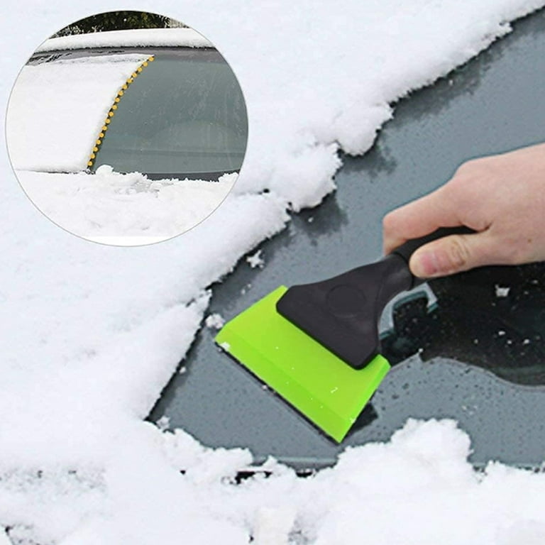 Small Window Squeegee for Window Cleaning - Car Window Cleaner Tool,  All-Purpose Shower Silicone Squeegee for Windows, Glass, Car, Mirrors,  Tiles,Green 