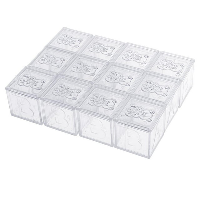 12 cajas de regalo para bodas, cumpleaños infantiles, dulces y bombones. Claro