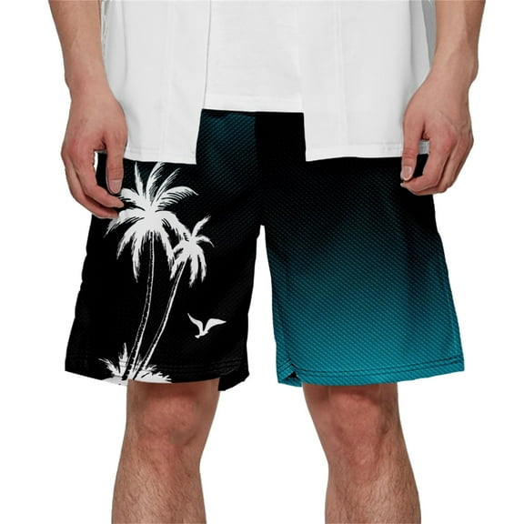 kpoplk Men's Sportwear Swim Trunks Quick Dry Board Shorts with Lining(Black,Small)
