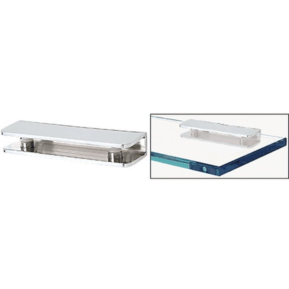 CRL FA11CH Polished Chrome Rectangular Interior Shower Shelf Clamp