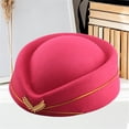 thumbnail image 4 of LSONABXA Hot Pink Berets for Women Under $5 Hat Plane Cap Imitation Cosplay Stage Performance for Women Ladies Women Beret, 4 of 5