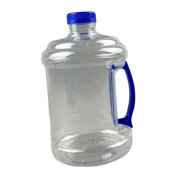 Botella de agua reutilizable de 1,5 l con tapa de rosca y fácil agarre para oficina, deportes y senderismo. azul