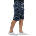 thumbnail image 3 of RAW X Mens Belted 12.5" Inseam Knee Length Cargo Shorts, Navy Camo, 46, 3 of 4