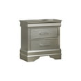 thumbnail image 2 of Brooklyn Modern Style Nightstand made with Wood in Silver, 2 of 3