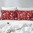 thumbnail image 4 of Erosebridal Cherry Blossoms Sheet Set Twin, Red Bedding Sets Twin Size, Japanese Flower Decor 3 Pieces, 4 of 6