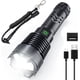 thumbnail image 1 of Lámpara linterna LED recargable de 90 000 lúmenes, lámpara linterna XHP160 potente súper luminosa con batería, zoom, étanche, 5 modos USB para acampar, aleatoria, aire libre, urgencia,, 1 of 5