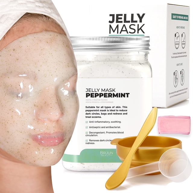 Mascarilla de Gelatina BRÜUN Peel-Off de Menta 680 mL para 30-35 Aplicaciones