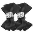 thumbnail image 3 of WEUVEB 1Pair Elegant Black Bow Shoe Accessories Removable Clip for Wedding Shoes, 3 of 8