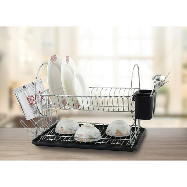 Featured image of post Walmart Black Dish Rack - Keep dishes clean in your commercial dishwasher with dish racks &amp; dishwashing trays!