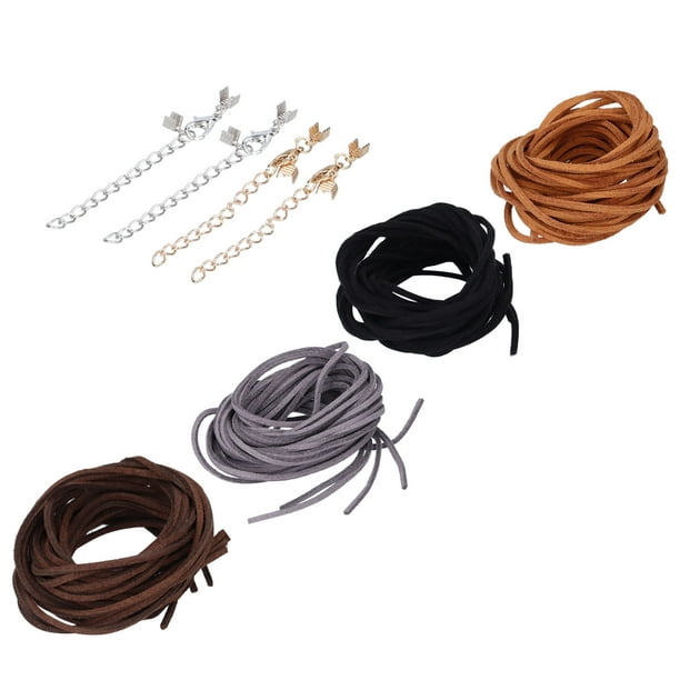 AMONIDA 4‑Color Rope Nylon Artificial Leather Rope For Necklace And  Bracelet 3mm 