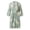 Green, variant on Womens Robe Soft Knit Knee Length with Belt Cozy Bathrobe Floral Print V Neck Green L