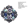 thumbnail image 7 of Kripyery Retro Square Colorful Shining Rhinestone Decor Brooch Women Cardigan Scarf Badge Coat Accessories Gift, 7 of 7