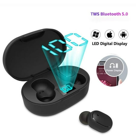 Wireless Sport Earbuds, TWS 5.0 Bluetooth Headphones with Mic, In-Ear Wireless Earphones with Charging Case, True Wireless Bluetooth Earbuds with Bass Stereo Sound for iPhone Samsung Android, I0437