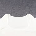 thumbnail image 6 of SAYOO Women's Solid Color T-Shirts, Short Sleeve Square Neck Slim Fit Ribbed Crop Tops, 6 of 10