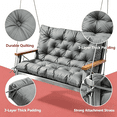 thumbnail image 4 of Kfuirde Swing Cushion, Bench Cushion Set, Indoor Outdoor Patio Seat Pad, Replacement Pillow for Garden Furniture, Lounger Chair Cushion for Porch & Balcony, Gray Style D, 4 of 6