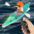 thumbnail image 1 of COM1950s Remote Control Kayak Boat, 2 4Ghz High-Speed Waterproof Rc Boat with Led Lights and Anti-Capsize Balance, Streamlined Hull for Stable Racing in Pools and Lakes, Easy To Use for Adults, 1 of 8