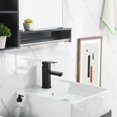thumbnail image 4 of Single Lever Matte Black Faucet for Bathroom Basin, Mixer Tap for Sinks, Durable and Stylish Waterfall Spout Design, 4 of 5
