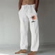 thumbnail image 1 of Puntoco Pantalones casuales largos para hombre, pantalones casuales con estampado de moda para hombre, cintura elástica con bolsillos, pantalones deportivos, 1 of 4