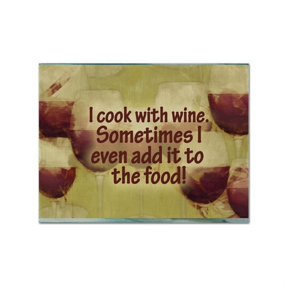 Carolines Treasures SB3069PLMT I Cook With Wine Fabric Placemat, Multicolor