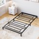 thumbnail image 1 of Negra 6-pulgada tamaño individual marco de cama con almacenamiento-metal cama de plataforma con steel slat support-mattress foundation-no box spring easy to assemble, 1 of 7