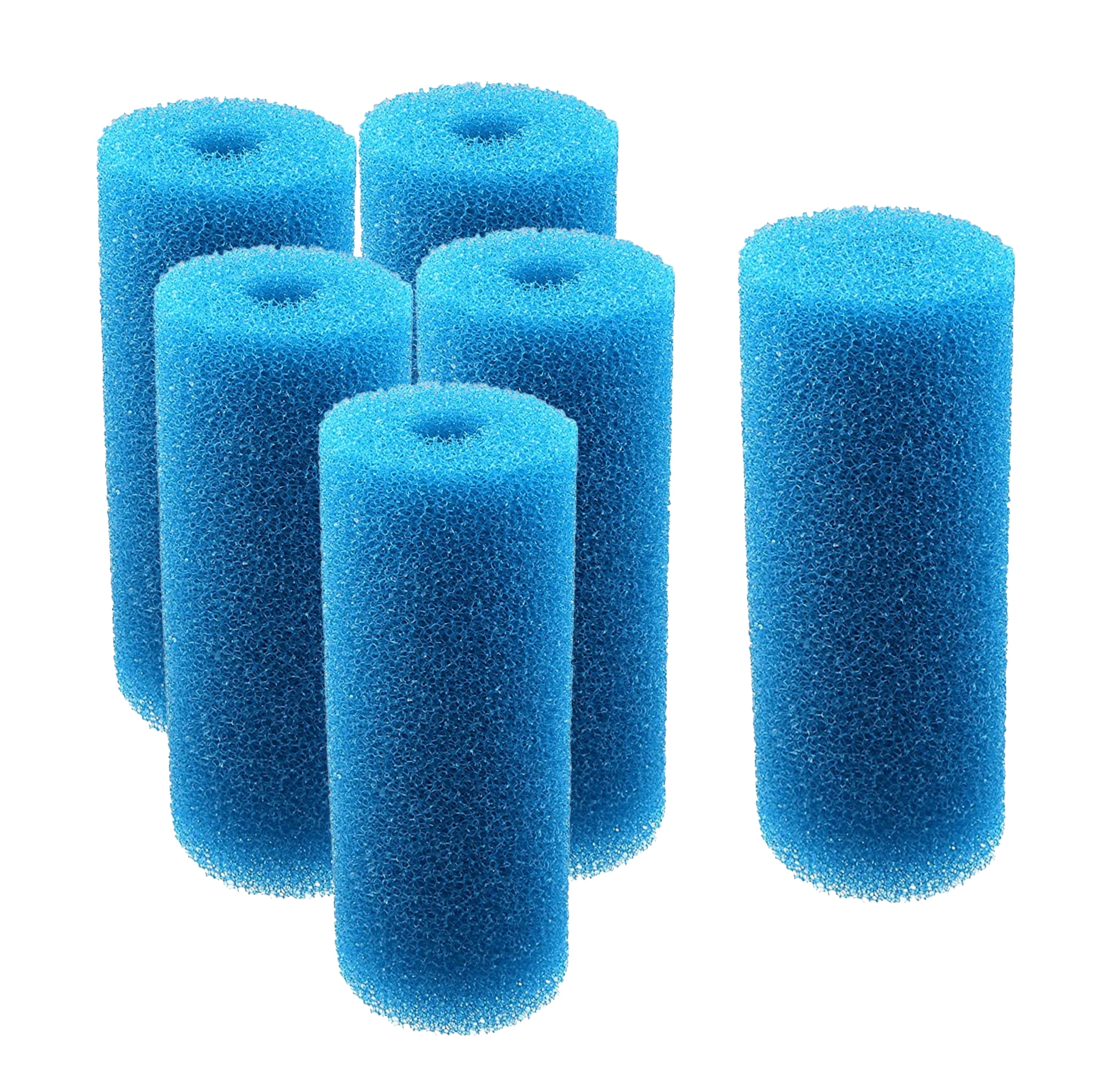 Delapan 5.9" Pre-Filter Blue Foam Replacement Sponge Filtration Kit for Aquarium Fish Tank, 12 Pack