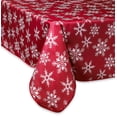 thumbnail image 4 of Violet Linen Nappe Décorative de Noël Flocons de Neige Rouge - 60 Pouces X 84 Pouces, 4 of 4